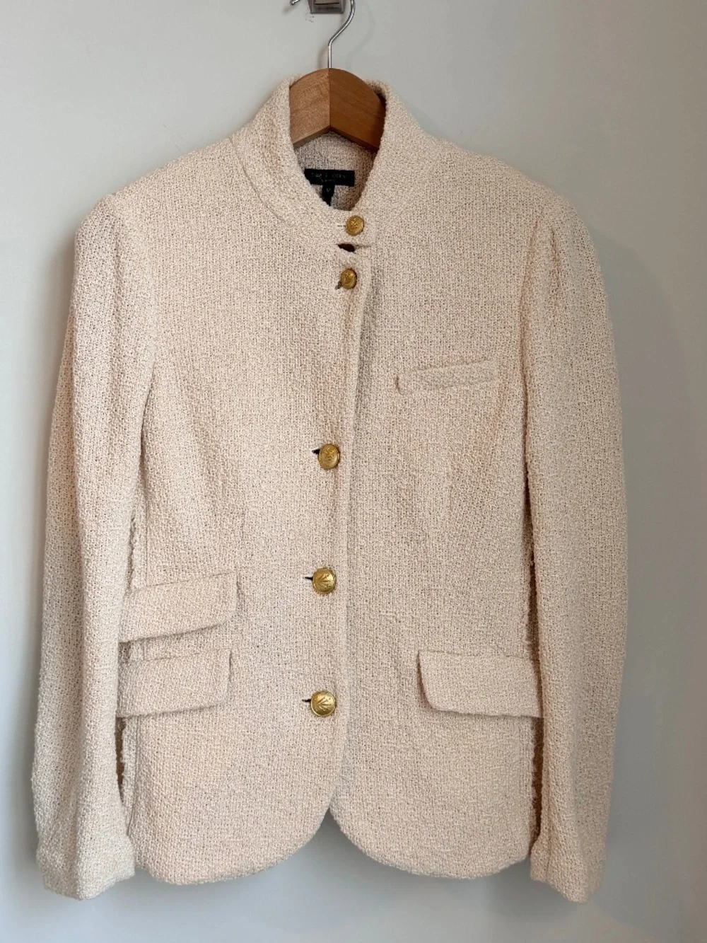 NWT Ivory rag & bone Cotton Tweed Slade Blazer SZ 12